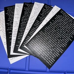 Inspirational Sticker Sheet - White and Black